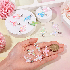 15 шт. подвески из светящейся смоляной пайетки&nbsp;RESI-TA0004-20B