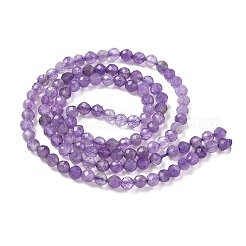 Нити из натуральных аметистов класса А G-A129-3mm-E02