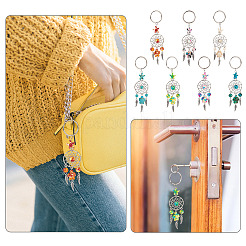 7шт брелок из синтетической бирюзы и сплава&nbsp;KEYC-TAC00042