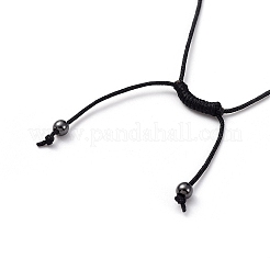 Collane di ematite sintetica non magnetica regolabili&nbsp;X-NJEW-JN02704-05