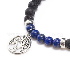 Braccialetto con ciondolo albero della vita in lega&nbsp;BJEW-JB08504