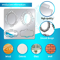 Трафареты для штампов из нержавеющей стали DIY-WH0279-126