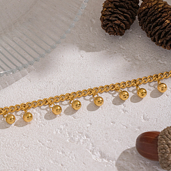 Минималистичные браслеты из круглых бусин и подвесок из нержавеющей стали 304&nbsp;KO3660