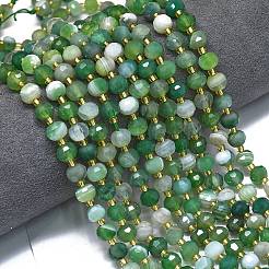 Натуральные полосатые агатовые бусы G-K389-E18-01