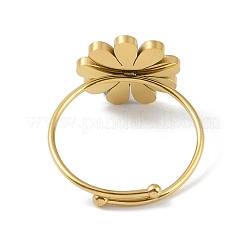 Ионное покрытие(ip) цветок 304 нержавеющая сталь эмалированное кольцо&nbsp;RJEW-A038-18G-05