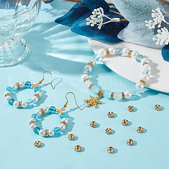 100 шт. латунные бусины-разделители со стразами для стойки&nbsp;KK-BBC0016-22G