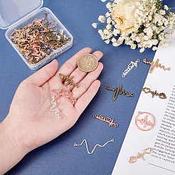 44 шт. 4-цветный сплав с открытыми задними рамками FIND-PH0003-03