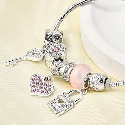 Сплав европейские бусины браслеты с подвесками BJEW-F495-05P