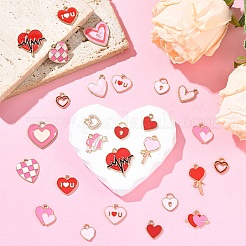 40шт 20 стиля сплава эмалевые подвески&nbsp;ENAM-YW0006-86