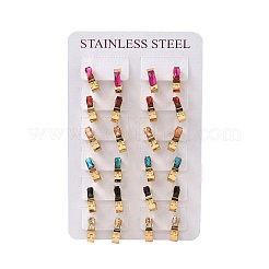 Pendientes de aro de acero inoxidable 201&nbsp;EJEW-D354-12G