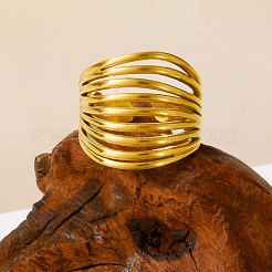 Геометрические многослойные регулируемые кольца-манжеты из нержавеющей стали 304 для женщин&nbsp;PC6730-2