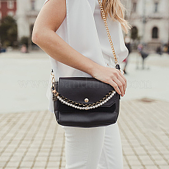 4 шт. 4-цветные пластиковые бусины с жемчугом и цепочкой из искусственной кожи для мобильных ремней FIND-AN0001-13