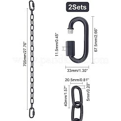 2 catenella per graffette in acciaio inossidabile 304&nbsp;CHS-WH0003-01EB