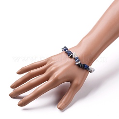 Natürliche Sodalith-Chipperlen Stretch-Armbänder&nbsp;BJEW-JB05765-03