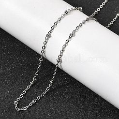 Collane con catene satellitari in acciaio inossidabile 304 da 1.5 mm per donna&nbsp;NJEW-A067-01P