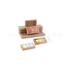 Складные ящики для бумаги с прозрачной пластиковой крышкой CON-WH0095-68A-05