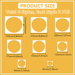 16 шт. 8 размера pp пластиковый выдолбленный рисунок трафареты шаблоны&nbsp;DIY-WH0699-92A