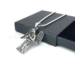 Ожерелья с подвеской в виде крыльев ангела из нержавеющей стали для мужчин OL4172
