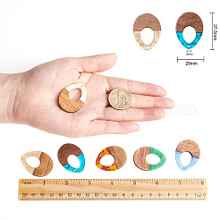 Прозрачные и непрозрачные подвески из смолы и ореха&nbsp;RESI-SZ0001-05