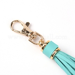 Искусственная кожа с застежками из сплава светлого золота кисточка большие подвески украшения&nbsp;AJEW-WH0223-28A-01