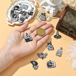 16pcs 8 Arten Zinklegierungs-Emaille-Anhänger&nbsp;ENAM-CJ0006-68
