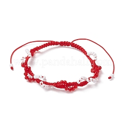 Bracelets tressés en perles de rocaille en verre pour femmes&nbsp;BJEW-MZ00215-04