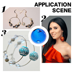 12 шт. 6-х цветные бусины из дутого стекла ручной работы GLAA-GO0001-06