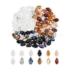 3 пакетик 3-х цветных прозрачных стеклянных бусин сегментированные разноцветные бусины&nbsp;GLAA-PH0003-36B