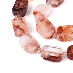 Натуральный гематоидный кварц / нитки из железистого кварца&nbsp;G-C098-A28-01