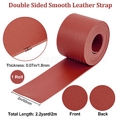 2 м плоский двусторонний ремешок из искусственной кожи с рисунком личи&nbsp;LC-WH0010-01C-03