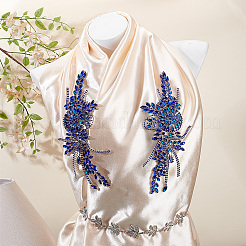 Corsages décoratifs en résine et strass en forme de fleur pour accessoires vestimentaires&nbsp;PATC-WH0021-064D