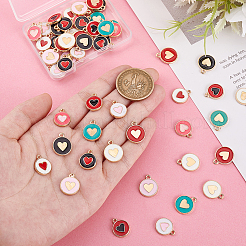 60шт 10 стиля сплава эмалевые подвески&nbsp;ENAM-PH0002-84