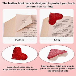 8 шт. 4-цветная блестящая закладка из искусственной кожи&nbsp;AJEW-TA0001-68