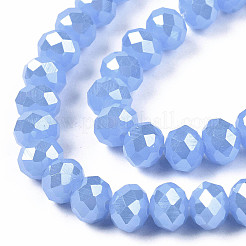 Chapelets de perles en verre électroplaqué&nbsp;LS-EGLA-A034-J6mm-A02