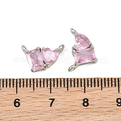 Charms in ottone zirconi a pavé di ottone&nbsp;CU-CBA6A75-04P