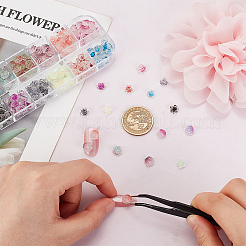 192 шт. 12 стиля камелии прозрачные смоляные кабошоны&nbsp;MRMJ-OC0003-34