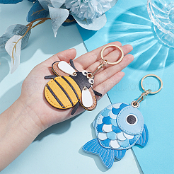 2 шт. 2 стиля защитных чехлов из искусственной кожи с защитой от потери&nbsp;AJEW-NB0008-58