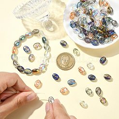 100шт 10 цвета гальванические стеклянные бусины EGLA-CJ0001-26