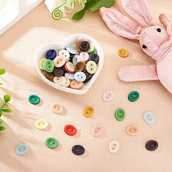 80 шт. фарфоровые пуговицы с 2 отверстиями PORC-PJ0001-02F