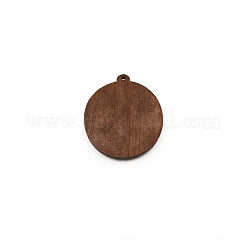 Pendentif cabochon en bois&nbsp;WOOD-WH0024-49