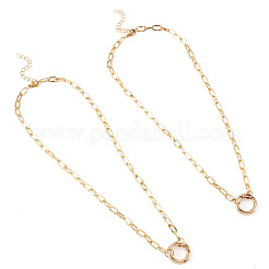2 collier en chaîne avec trombone en laiton&nbsp;NJEW-TAC0046