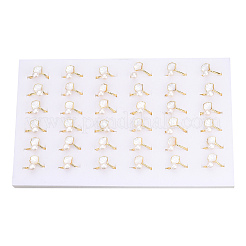 Открытое кольцо-манжета с натуральным жемчугом и жемчужной устрицей с серебряными губами PEAR-N022-C11