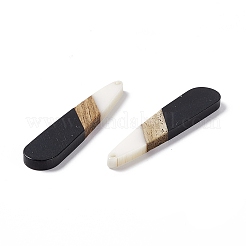 Большие подвески из непрозрачной смолы и орехового дерева&nbsp;RESI-M027-05G