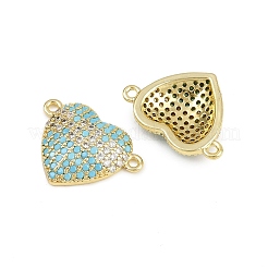 Подвески-сердечки с микропаве из латуни и кубическим цирконием KK-C114-26A-G