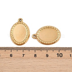 Cabochon-Fassungen für Anhänger aus Edelstahl 304&nbsp;LS-STAS-L303-35G