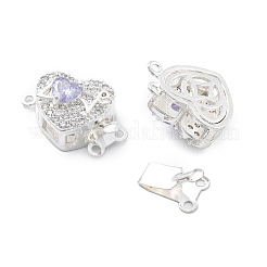 Латунные микро проложить кубического циркония ящик с застежками KK-B125-07S-02