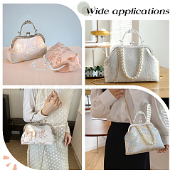 2 шт. 2 цвета железный замок-цветок с замком-поцелуем для кошелька с рамкой-ручкой&nbsp;AJEW-BBC0002-38A