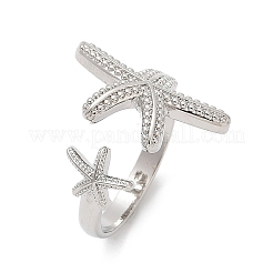 Латунные открытые манжеты для женщин RJEW-R032-05P