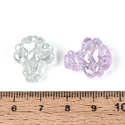 Уф-покрытие прозрачные акриловые бусины&nbsp;TACR-T029-28M