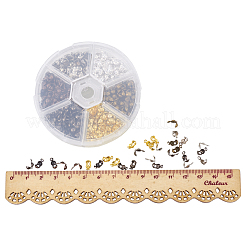 Многоцветные железные круглые проставки с коробкой для изготовления ювелирных изделий 7~8x3.6~4x3 мм IFIN-PH0001-07-NF